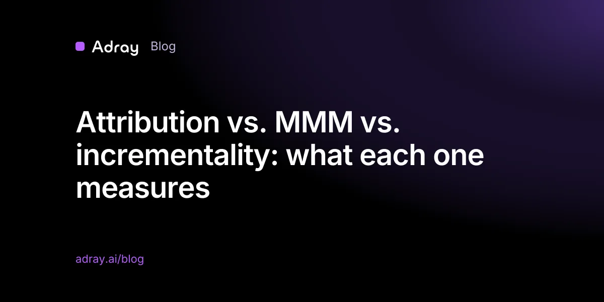 Attribution vs. MMM vs. incrementality: what each one measures