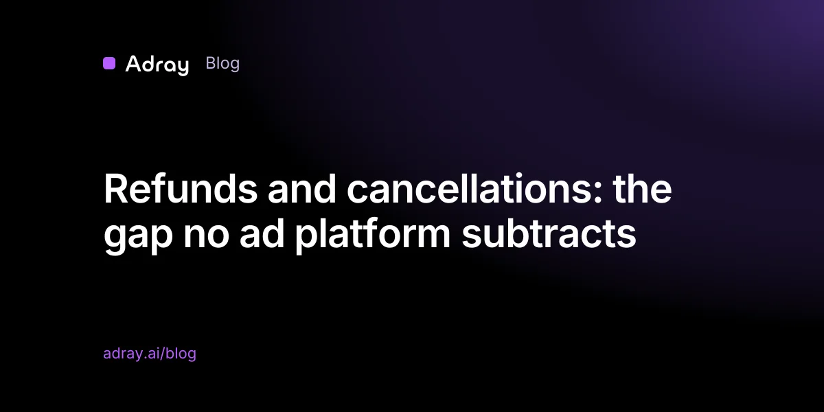 Refunds and cancellations: the gap no ad platform subtracts
